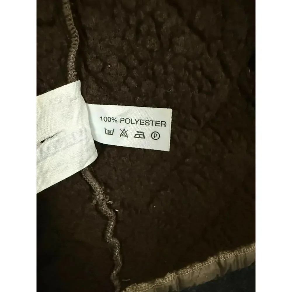 Lavenham England Quilted Jacket Womens US Small Brown Fleece Lined Coat UK 36